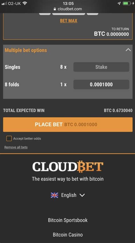 cloudbet minimum bet